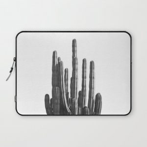 Black and White Cactus Computer Cover by Summer Sun Home Art - Laptop Sleeve - 13"