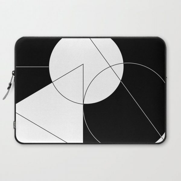 Black and White Geometry Computer Cover by thisisbyN - Laptop Sleeve - 15"