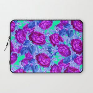 Blacklight Roses Computer Cover by Color Obsession - Laptop Sleeve - 13"