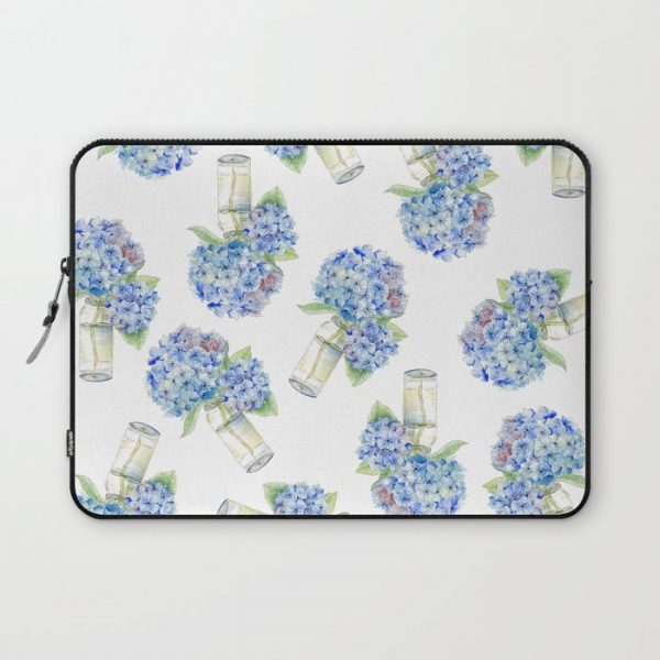 Blue Hydrangea, Still Life Computer Cover by Jessica Rose - Laptop Sleeve - 13"