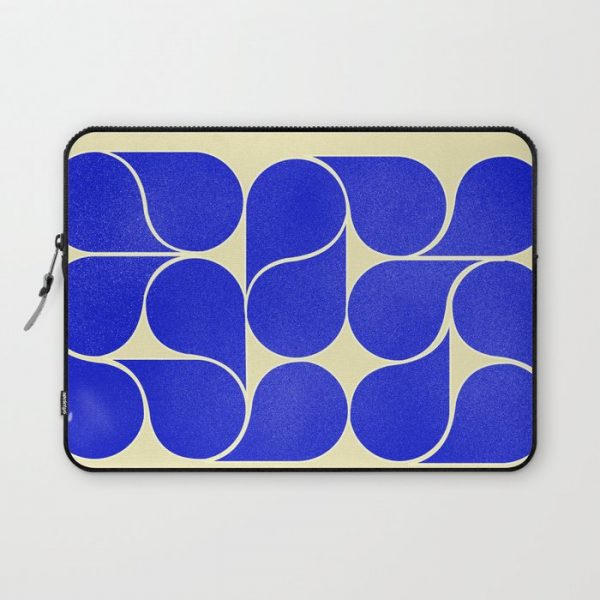 Blue mid-century shapes no8 Computer Cover by showmemars - Laptop Sleeve - 13"