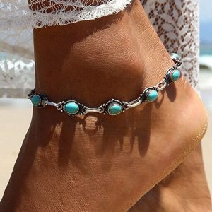 Bohemia Faux Turquoise Beach Anklet