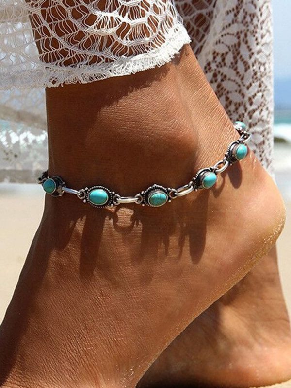 Bohemia Faux Turquoise Beach Anklet