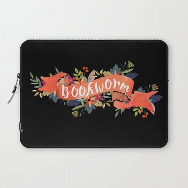 Bookworm (Black) Computer Cover by PaperFury - Laptop Sleeve - 13"