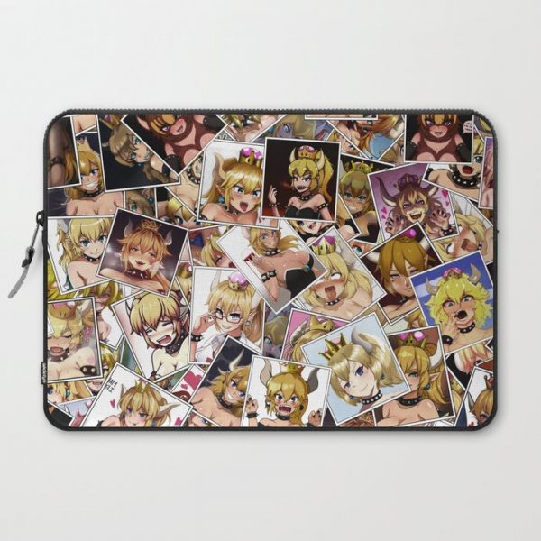 Bowsette faces Computer Cover by dima_v - Laptop Sleeve - 15"