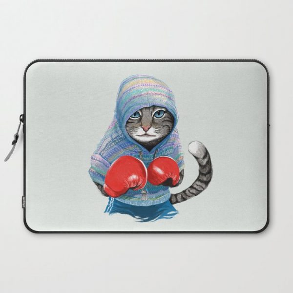 Boxing Cat Computer Cover by Tummeow - Laptop Sleeve - 15"