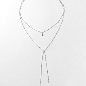 Brief Double Layered Chain Necklace