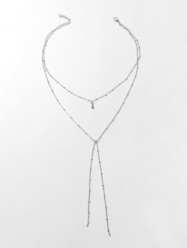 Brief Double Layered Chain Necklace