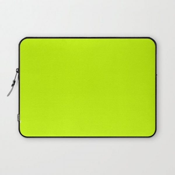 Bright green lime neon color Computer Cover by PalitraArt - Laptop Sleeve - 13"