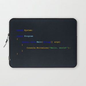 C# Hello World Computer Cover by Cushion Square - Laptop Sleeve - 13"