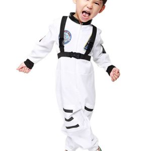 Carnival Kids Orange Astronaut Cosplay Jumpsuit Polyester Set Kids Cosplay Costumes