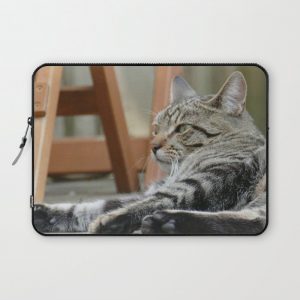 Cat by Frederick Tubiermont Computer Cover by Cat Designs - Laptop Sleeve - 13"