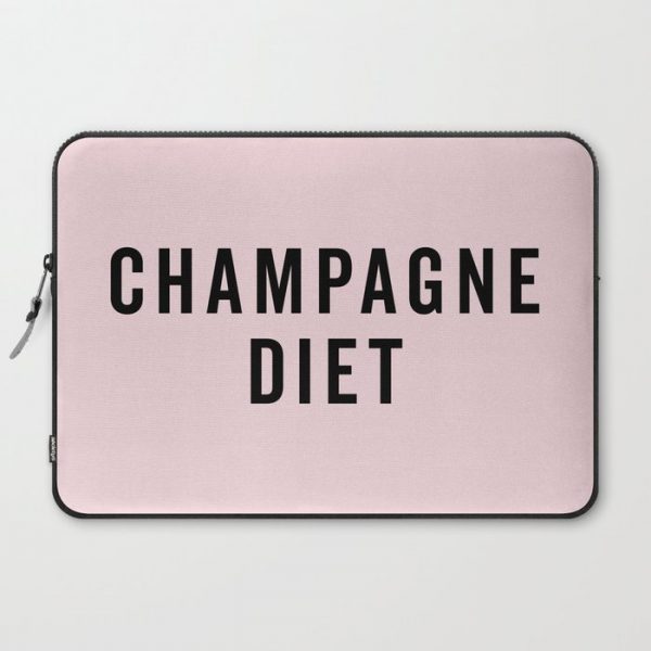 Champagne Diet Funny Quote Computer Cover by EnvyArt - Laptop Sleeve - 15"