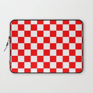 Checker (Red/White) Computer Cover by 10813 Apparel - Laptop Sleeve - 13"