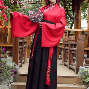 Chinese Costume Hanfu Ancient Traditional Red Women Outfit Halloween