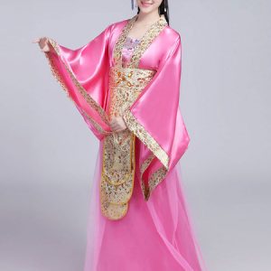 Chinese Costume Traditional Female Red Satin Women Hanfu Dress Ancient Tang Dynasty Clothing 3 Pieces