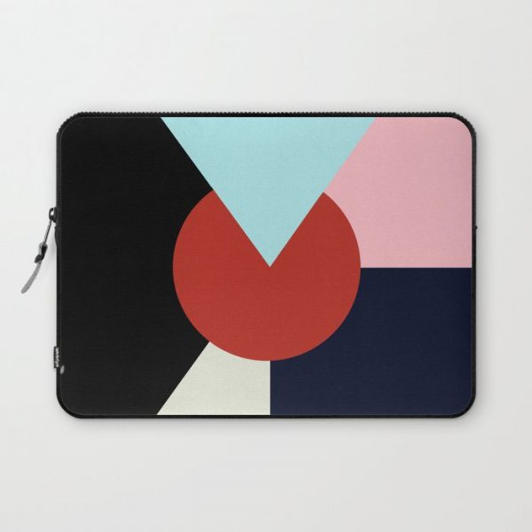 Circle Series - Red Circle No. 3 Computer Cover by Leanne Simpson - Laptop Sleeve - 13"