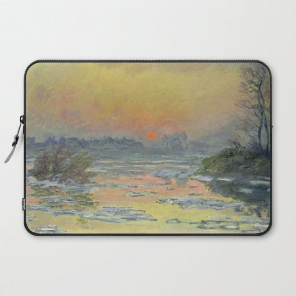 Claude Monet "Sunset on the Seine in Winter" Computer Cover by Alexandra_Arts - Laptop Sleeve - 15"