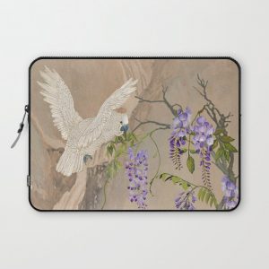 Cockatoos and Wisteria Computer Cover by Spadecaller - Laptop Sleeve - 13"