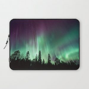 Colorful Northern Lights, Aurora Borealis Computer Cover by Stay Positive Design - Laptop Sleeve - 13"