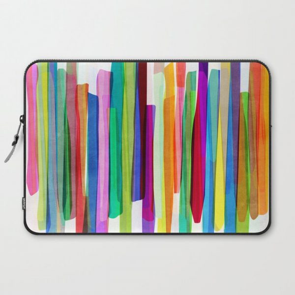 Colorful Stripes 1 Computer Cover by Mareike BAPhmer - Laptop Sleeve - 15"