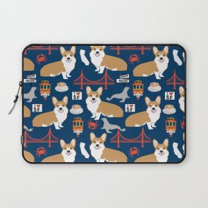 Corgi san francisco travel holiday vacation dog breed gifts Computer Cover by Corgi Crew - Laptop Sleeve - 13"