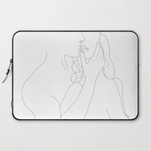 Couple - Minimal Line Drawing Computer Cover by UrbanWallArts - Laptop Sleeve - 15"