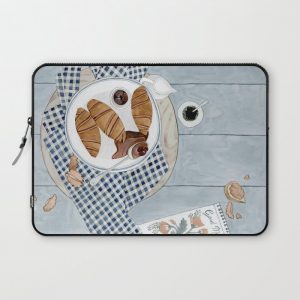 Croissants With Cherry Jam Computer Cover by Yuliya - Laptop Sleeve - 13"