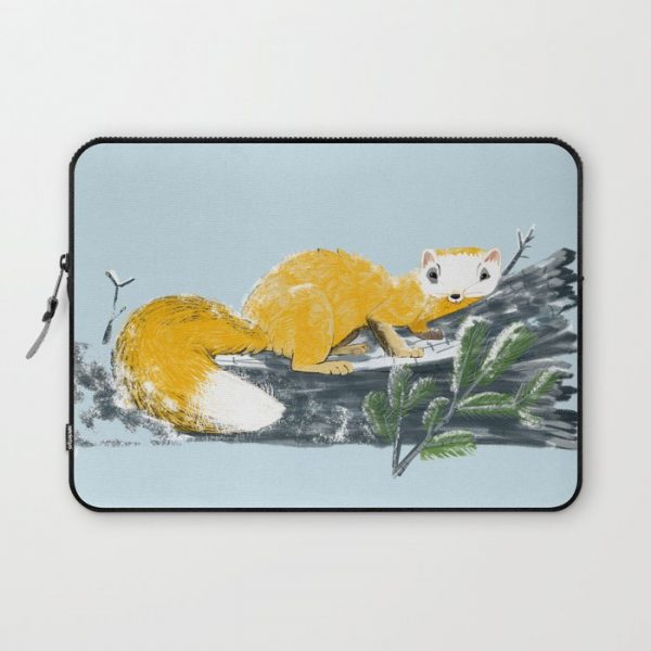 Cute Japanese Marten Computer Cover by Belette Le Pink - Laptop Sleeve - 13"