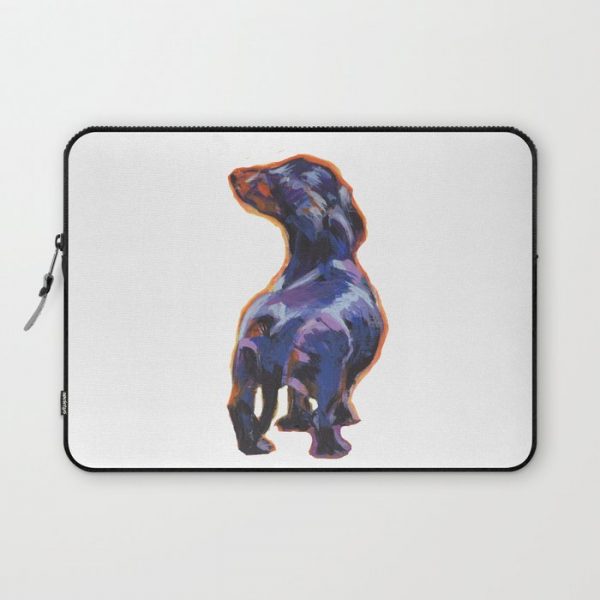 DACHSHUND Dog doxie portrait bright colorful Pop Art Painting by LEA Computer Cover by wilddogs - Laptop Sleeve - 13"