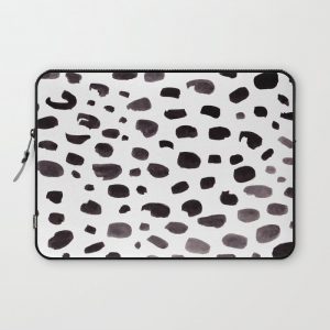 Dalmation Spots Painted Watercolor Pattern Computer Cover by Mari Orr (@meandering_mari) - Laptop Sleeve - 13"