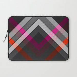 Dark V Shape Colors Retro Style Stripes Icovellauna Computer Cover by AlphaOmega - Laptop Sleeve - 13"