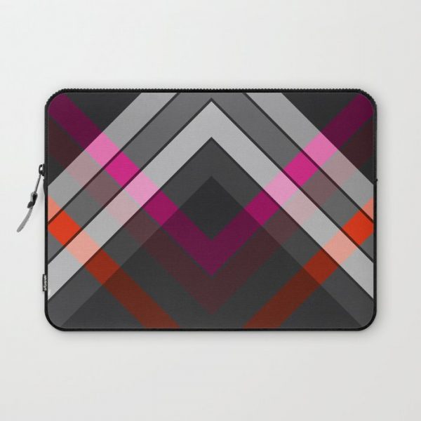 Dark V Shape Colors Retro Style Stripes Icovellauna Computer Cover by AlphaOmega - Laptop Sleeve - 13"