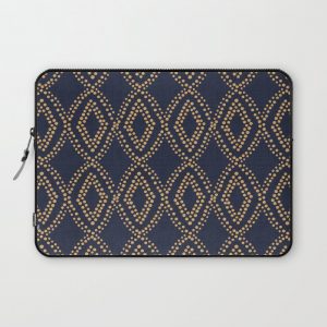 Diamond Dots in Blue and Gold Computer Cover by Becky Bailey - Laptop Sleeve - 13"