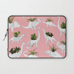 Dinosaurs & Succulents Computer Cover by Millicent T - Laptop Sleeve - 13"