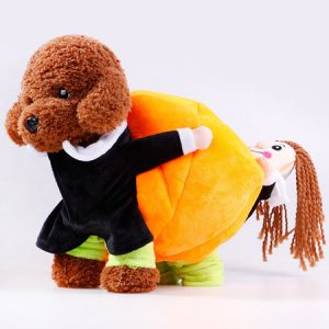 Dog Carrying Pumpkin Costume Cotton Black Halloween Dog Costume Halloween