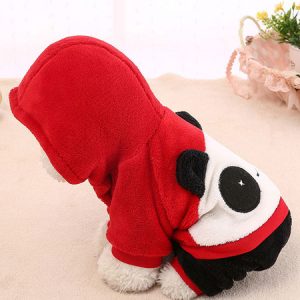 Dog Halloween Costume Panda Red Fleece Pet Costume Halloween