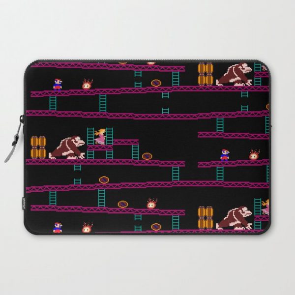 Donkey Kong Retro Arcade Gaming Design Computer Cover by pttrn - Laptop Sleeve - 15"