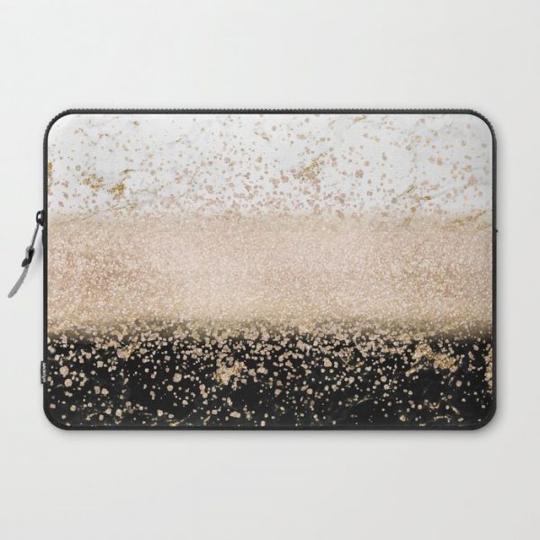 Elegant rose gold confetti marble design Computer Cover by InovArtS - Laptop Sleeve - 15"