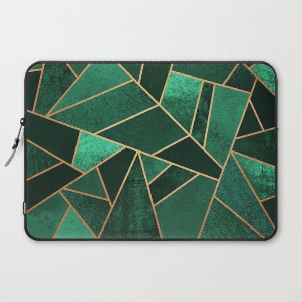 Emerald and Copper Computer Cover by Elisabeth Fredriksson - Laptop Sleeve - 15"