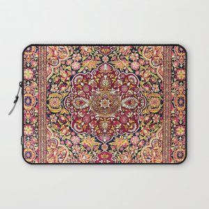 Esfahan Antique Floral Persian Rug Print Computer Cover by Vicky Brago-MitchellA(r) - Laptop Sleeve - 13"