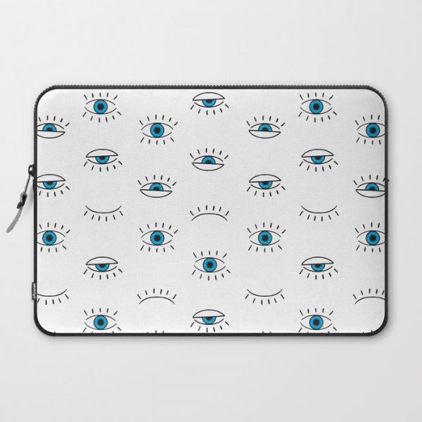 Evil Eye Pattern Computer Cover by cafelab - Laptop Sleeve - 15"