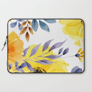 FLOWERS WATERCOLOR 10 Computer Cover by Magic Dreams - Laptop Sleeve - 15"