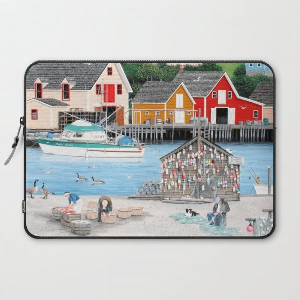 Fisherman's Cove Computer Cover by Kirbeekatz - Laptop Sleeve - 15"