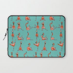 Flamingo Yoga Computer Cover by Huebucket - Laptop Sleeve - 13"