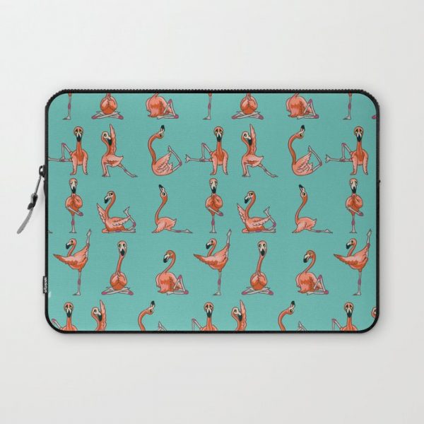 Flamingo Yoga Computer Cover by Huebucket - Laptop Sleeve - 13"