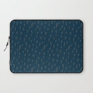 Flintstone // Pattern, Abstract, Organic, Teal, Green, Repeat Computer Cover by Taja Takes A Dip - Laptop Sleeve - 13"