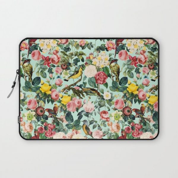 Floral and Birds III Computer Cover by Burcu Korkmazyurek - Laptop Sleeve - 13"