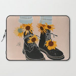 Flower Boots Computer Cover by Zainab Mughal Arts - Laptop Sleeve - 15"