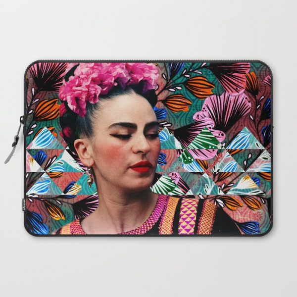 Flowery Frida Computer Cover by Juliana Rumple - Laptop Sleeve - 15"